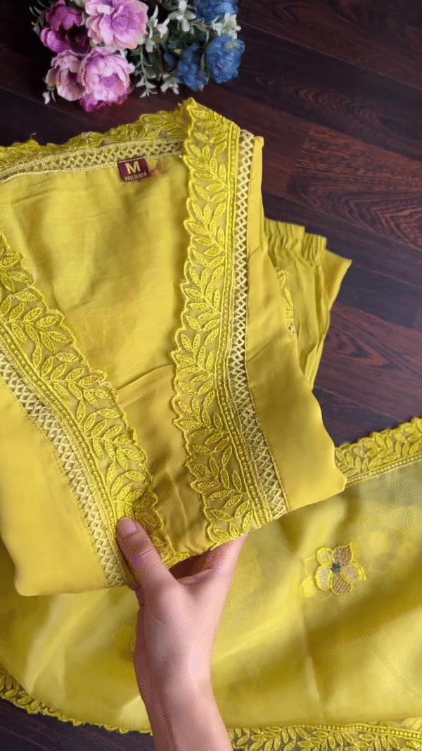 Haldi Special Yellow Stitched Salwar Suit – Elegant Function Wear for Festive Celebrations - Image 2